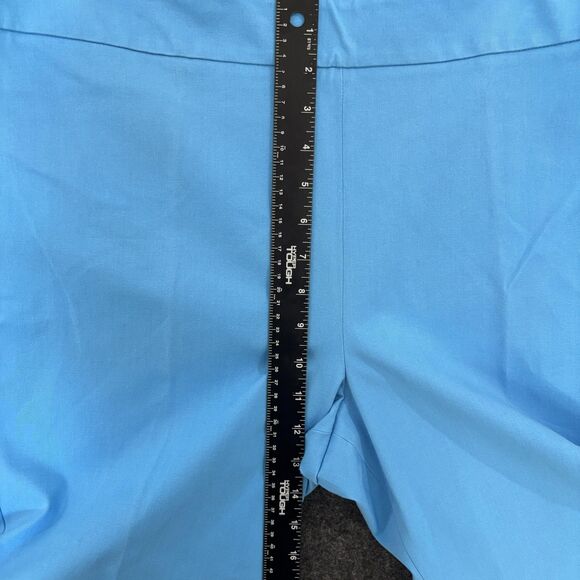 Talbots Pants Womens 16 Blue Chatham Ankle Pant Slim Leg Dress Stretch Side Zip - Picture 8 of 13